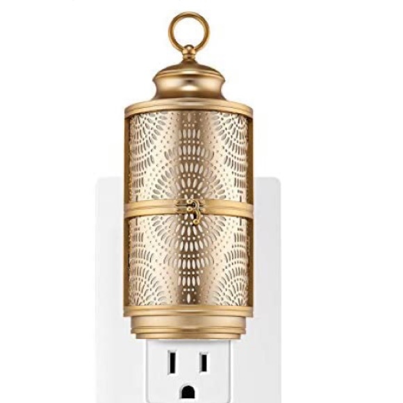 Gold lantern night light wall flower scent plug in